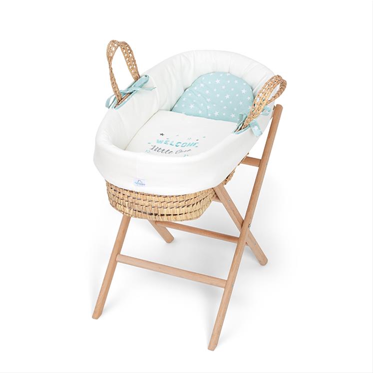 Moses Basket Set - Aqua - Green