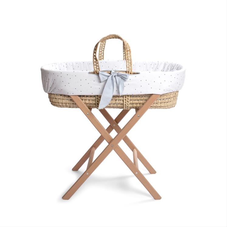 Moses Basket Set - Dino - Blue