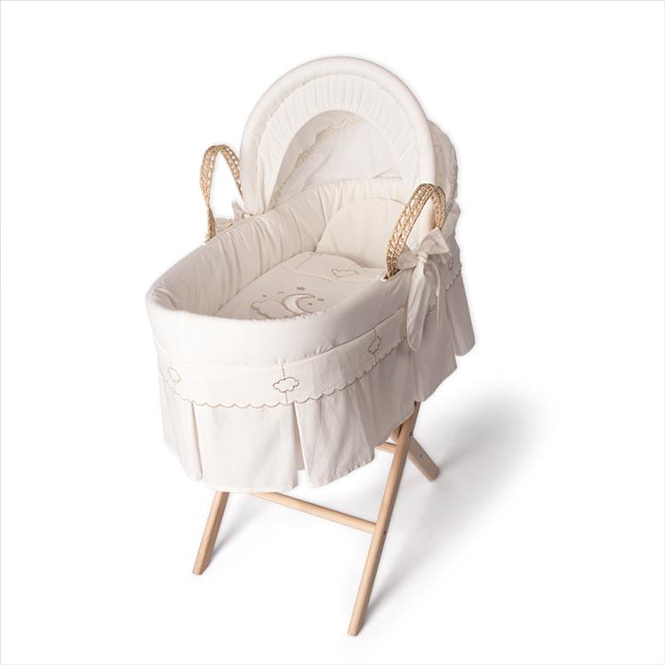 Moses Basket Set - Luna Elegant -  Ecru