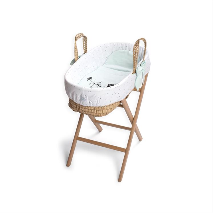 Moses Basket Set - Lets Go -  Mint