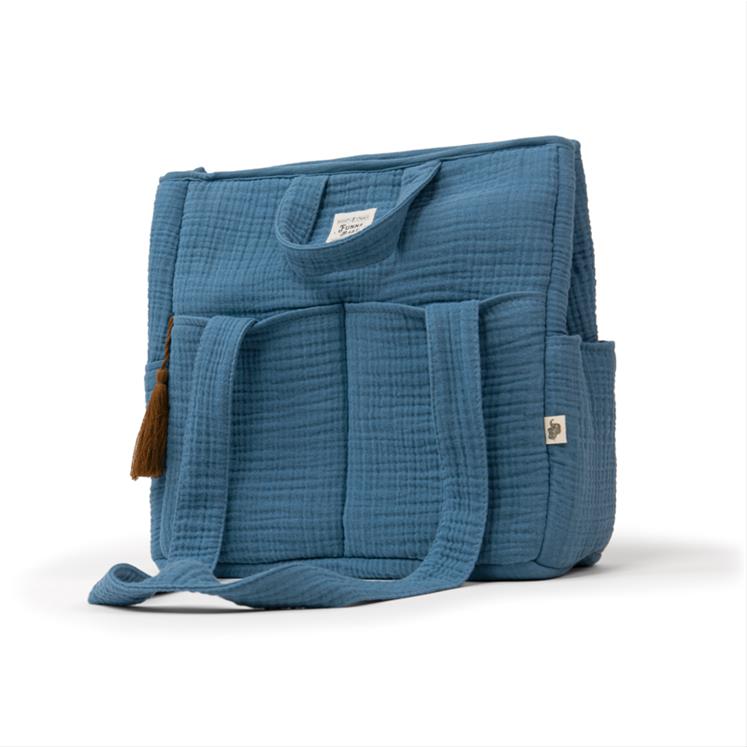 Muslin Diaper Bag - Province -Dark Blue