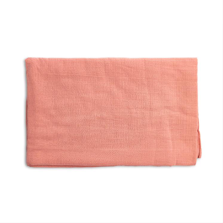 Muslin Flat Sheet - Coral - 70 x 140 cm