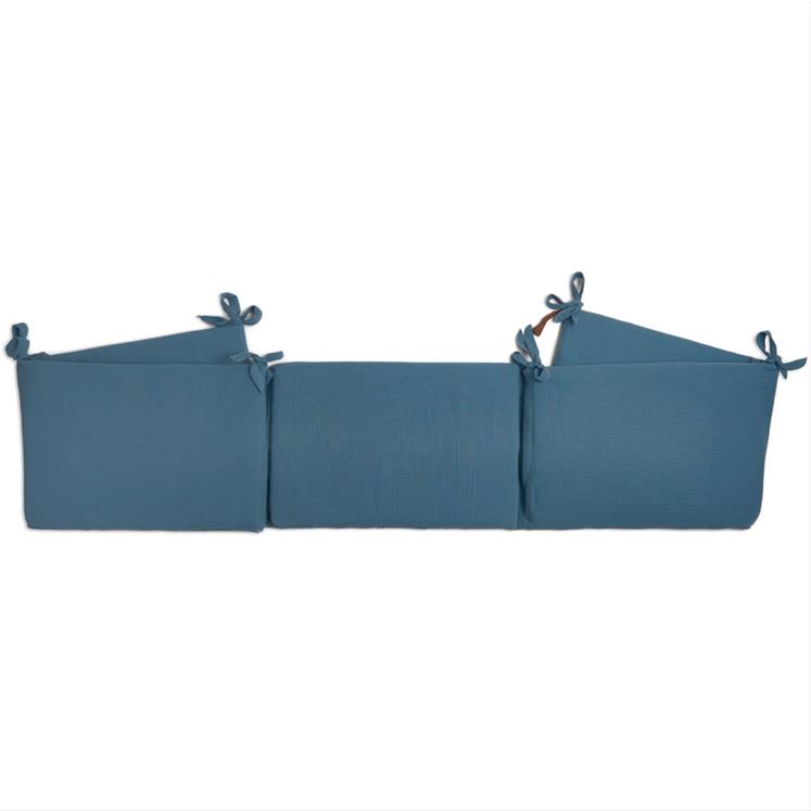 Muslin Universal Bumper - Province -  Dark Blue -70/80 cm