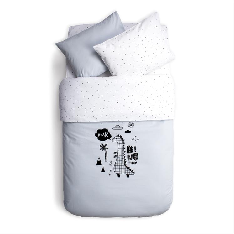 Duvet Cover Set- Dino -Blue - 100x150 cm