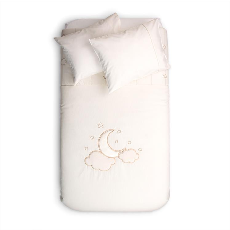Duvet Cover Set- Luna Elegant- Ecru- 100x150 cm