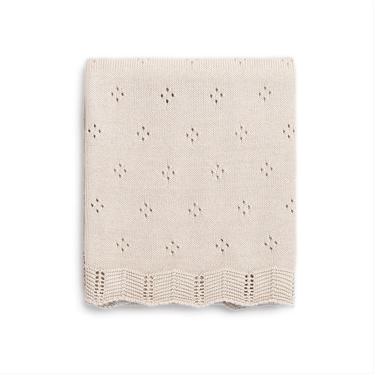 Knitted Blanket - Fiore - 75*110 - Beige