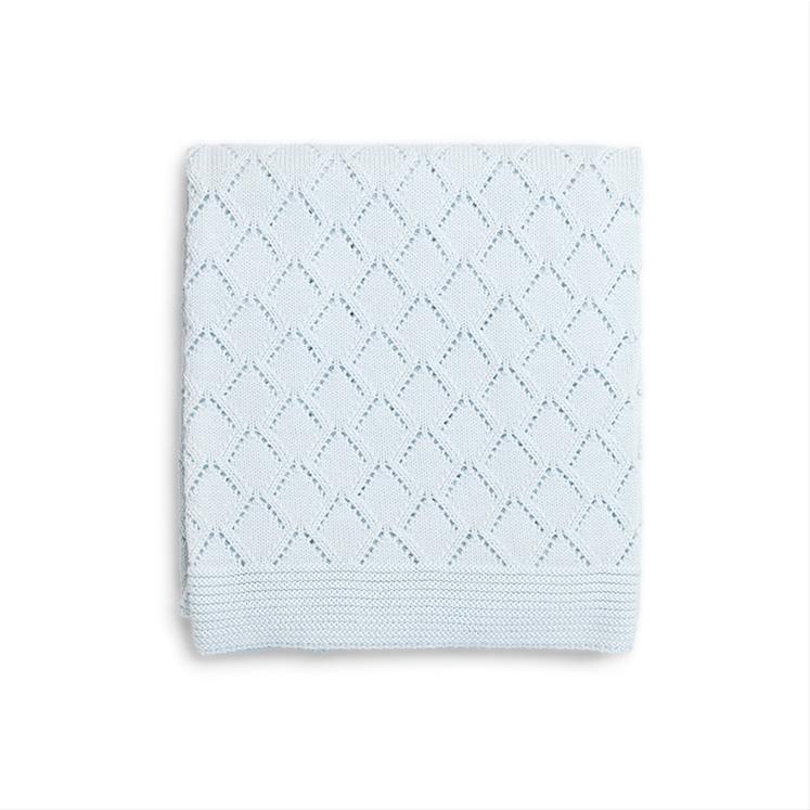 Knitted Blanket - Punto - 75*110 - Blue