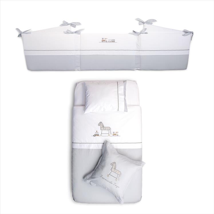 Bedding Set - Toys - Grey - 70/80 cm