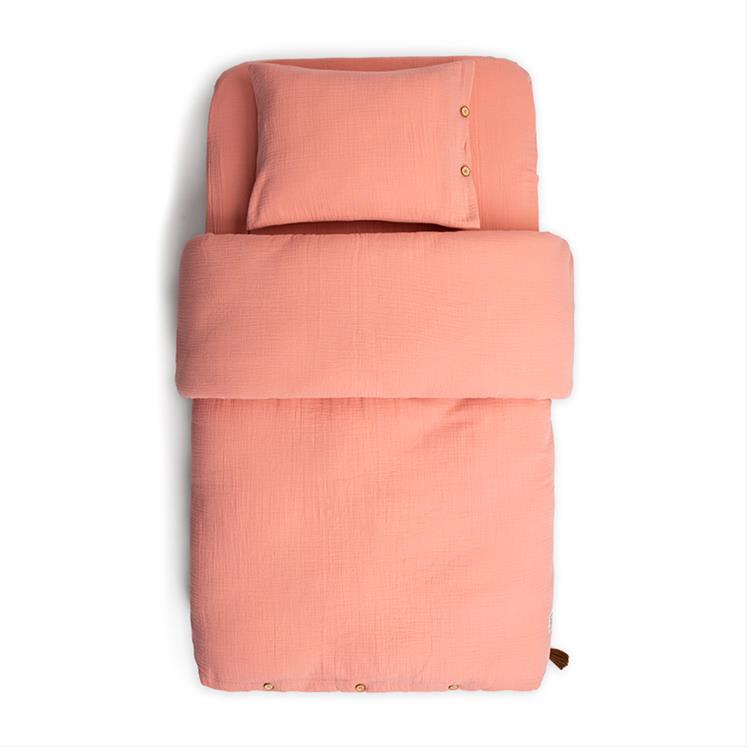 Muslin 2'li Nevresim Seti - Coral - Yavruağızı - 100 x 150 Cm