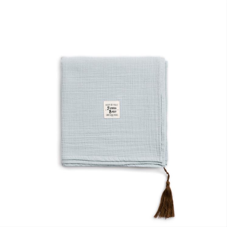 Muslin Battaniye - Dove - Gri - 80 x 80 Cm