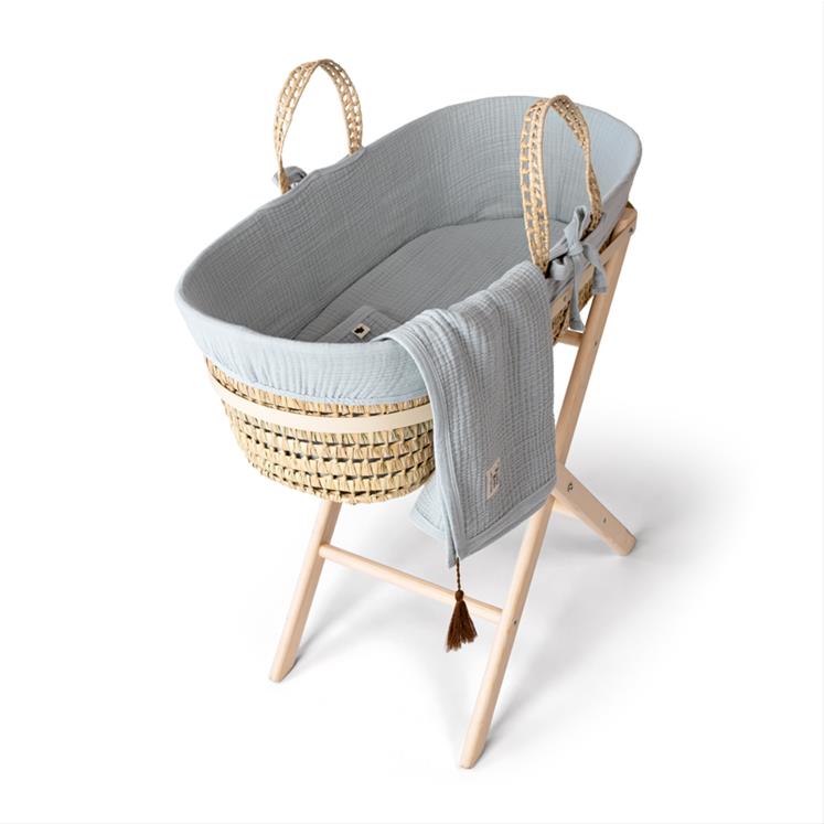 Muslin Hasır Sepet Seti - Dove - Gri - 85 Cm