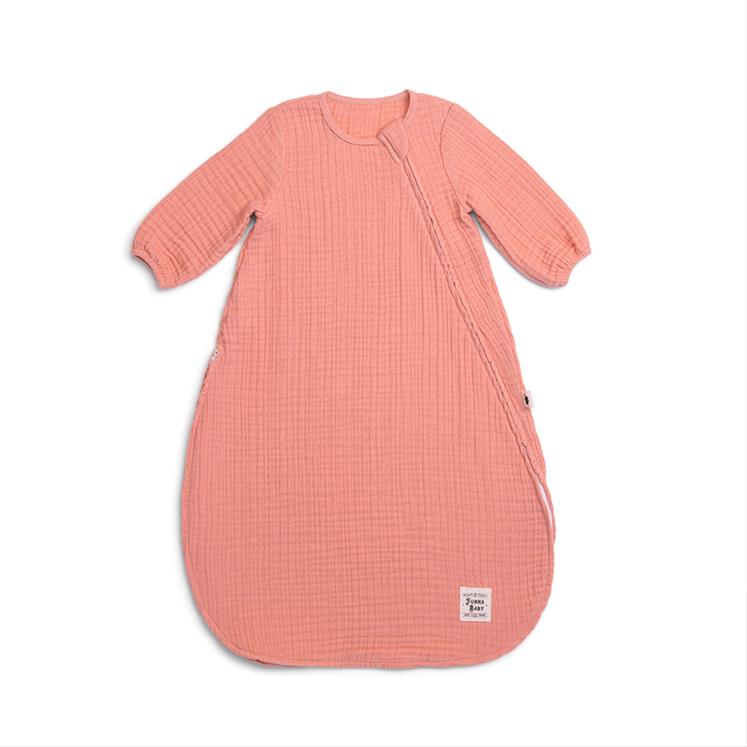Muslin Uyku Tulumu - Kollu - Coral - Yavruağızı - 90 Cm