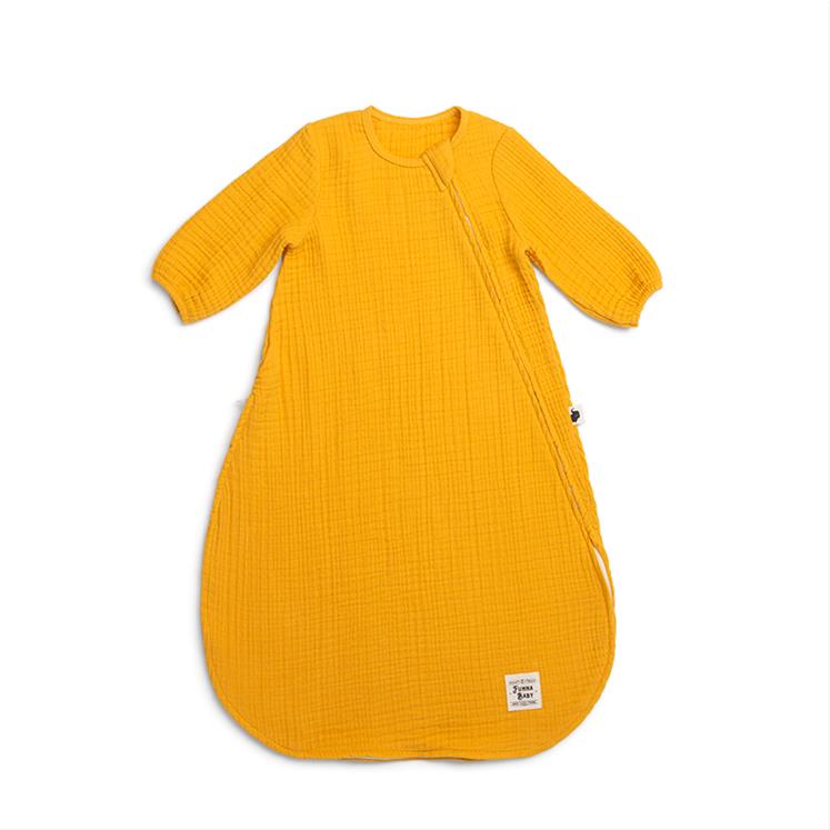Muslin Uyku Tulumu - Kollu - Marigold - Hardal - 90 Cm