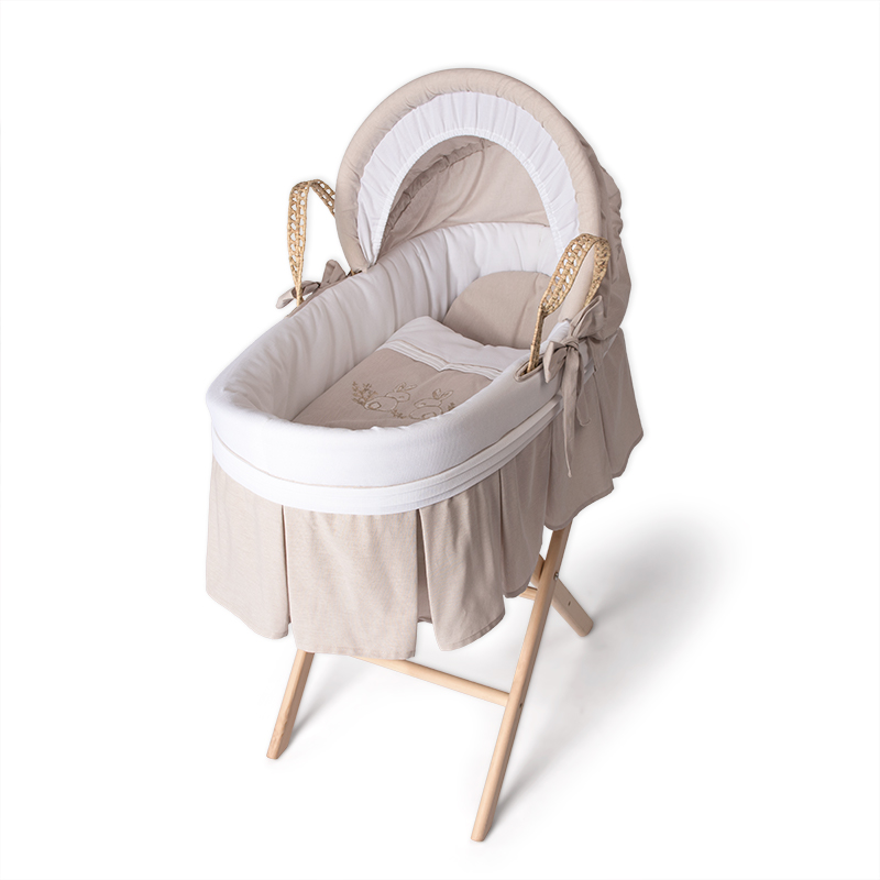Moses Basket Set - Bunny - Beige