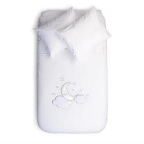 Duvet Cover Set- Luna Chic- White- 100x150 cm