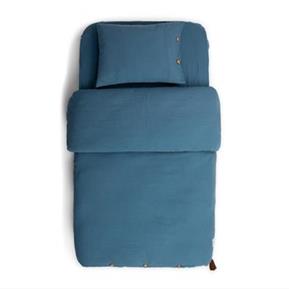 2 Pieces Muslin Duvet Set - Province - Dark Blue- 100x150 cm