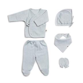 Muslin Newborn set - 5 pieces - Dove - 0/3 months