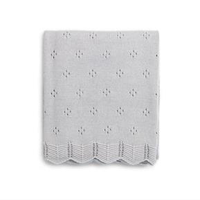 Knitted Blanket - Fiore - 75*110 - Grey