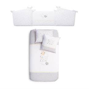 Bedding Set -Owlet - Grey-  70/80 cm