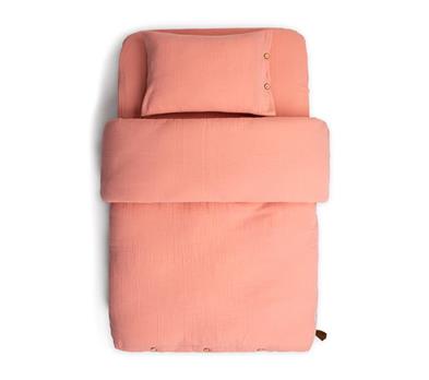 2 Pieces Muslin Duvet Set - Coral - 100x150 cm