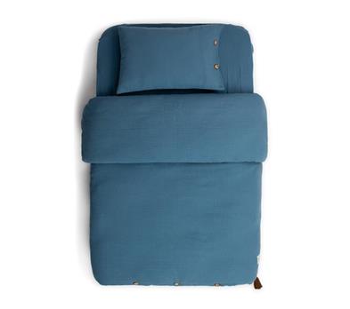 2 Pieces Muslin Duvet Set - Province - Dark Blue- 100x150 cm