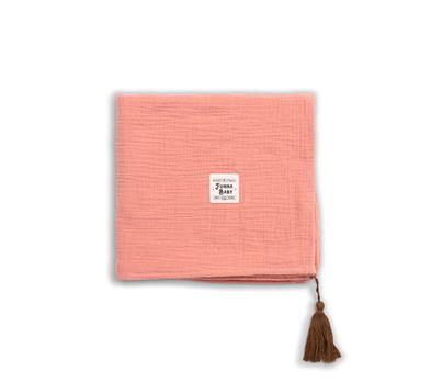 Muslin Blanket - Coral - 80 cm x 80 cm