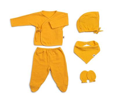 Muslin Newborn set - 5 pieces - Marigold - 0/3 months