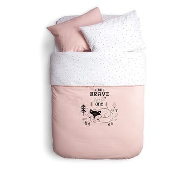 Duvet Cover Set-Be Brave - Pudra  - 100x150 cm