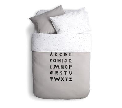 Duvet Cover Set- Story -Grey - 100x150 cm