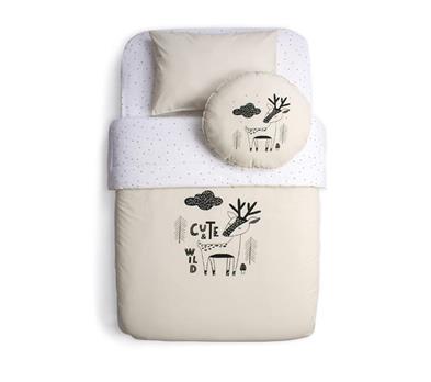 Quilt Set - Cute & Wild - Beige - 100x150 cm